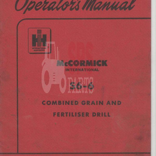 McCormick International S6-6 Drill Operators Manual