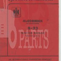 McCormick International B23 Mower Operators Manual