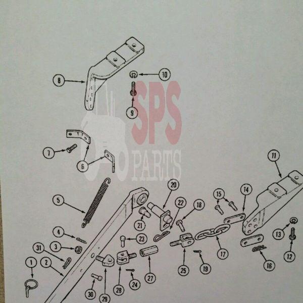 Case/IH 85 95 4200 Series Tractor Lower Link Arm Spring