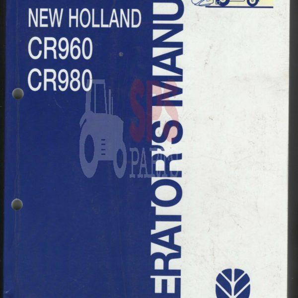 New Holland CR960 CR980 Combine Operators Manual