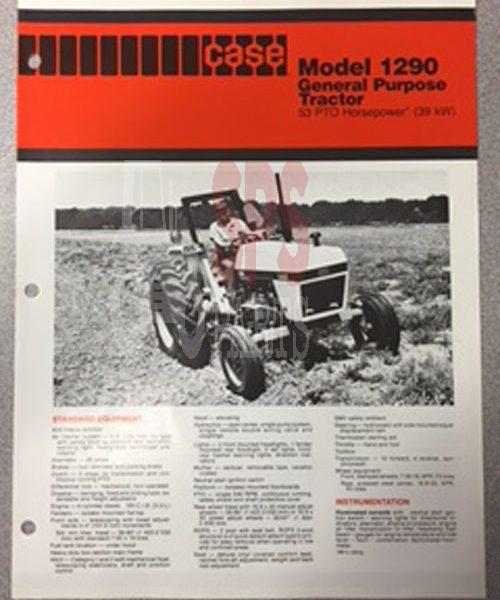 Case 1290 Tractor Sales Brochure