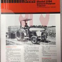 Case 1194 Tractor Sales Brochure