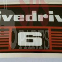 David Brown Selectamatic Tractor Livedrive 6 Decal
