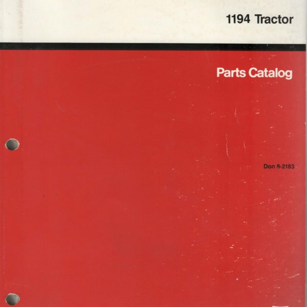 Case David Brown 1194 Tractor Parts Catalogue