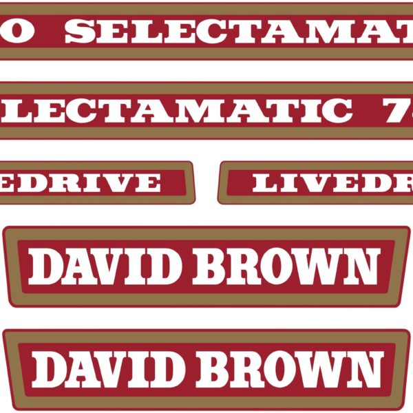 David Brown 780 Selectamatic Tractor Decal Set