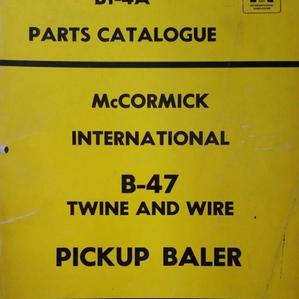 McCormick International B47 Baler Parts Catalogue