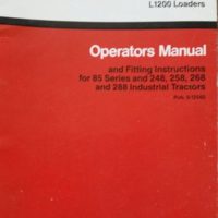 Case/IH L1000 L1100 L1200 Loader Operators Manual (85 Series)