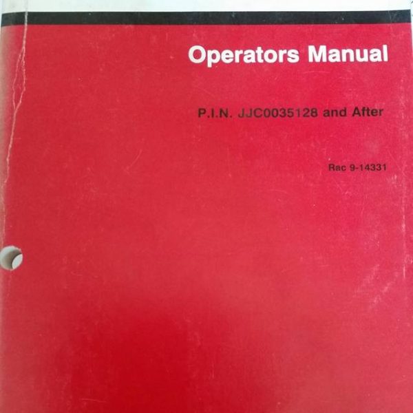 Case/IH 1640 Axial Flow Combine Operators Manual