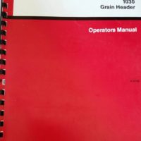 Case/IH 1030 Combine Header Operators Manual