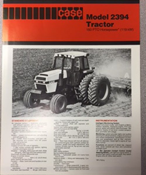 Case 2394 Tractor Sales Brochure