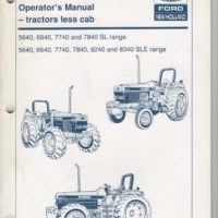Ford New Holland 40 Series Tractor (less cab) Operators Manual