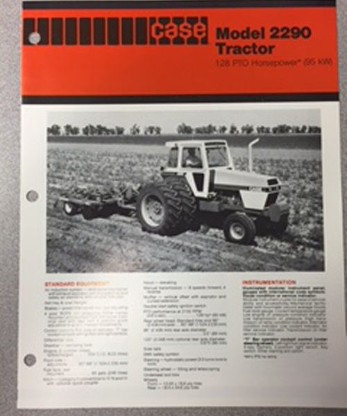 Case 2290 Tractor Sales Brochure