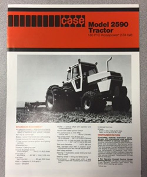Case 2590 Tractor Sales Brochure