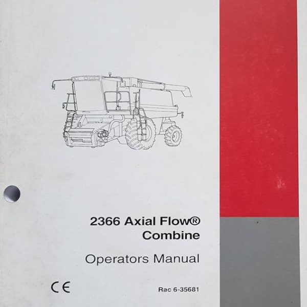 Case/IH 2366 Axial Flow Combine Operators Manual