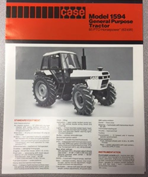 Case 1594 Tractor Sales Brochure