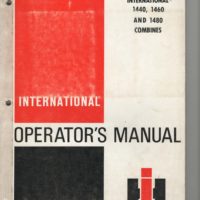 International 1440 1460 1480 Combine Operators Manual