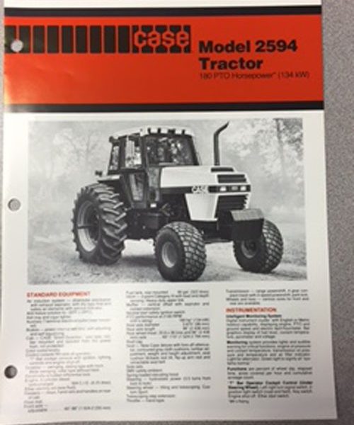Case 2594 Tractor Sales Brochure