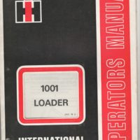 International 1001 Loader Operators Manual