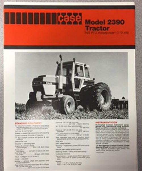 Case 2390 Tractor Sales Brochure