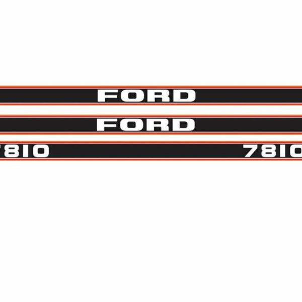 Ford 7810 Red & Black Decal Kit 