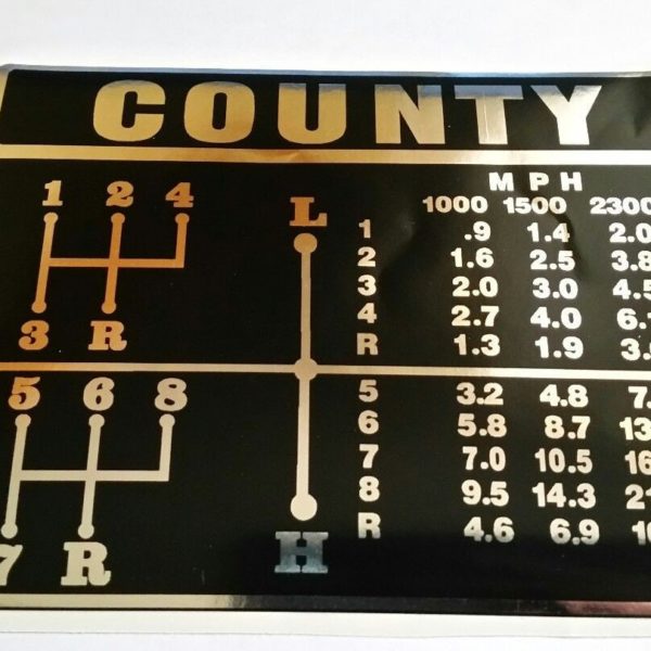 County Tractor Speed Decal