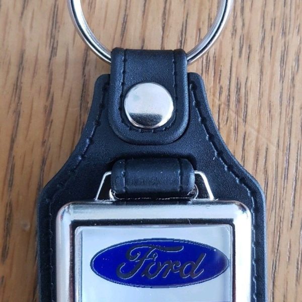 Ford Tractor Equipment Leather Keyring