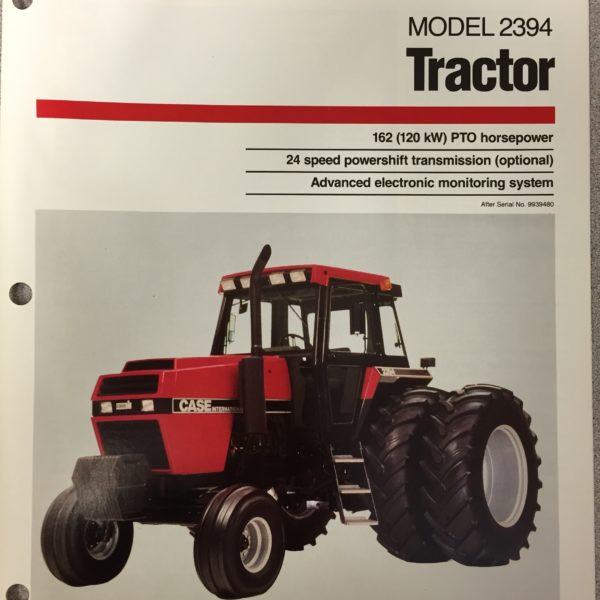 Case 2394 Tractor Sales Brochure