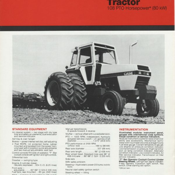 Case 2090 Tractor Sales Brochure