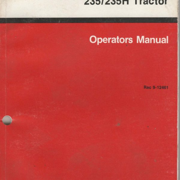 Case/IH 235 235H Compact Tractor Operators Manual