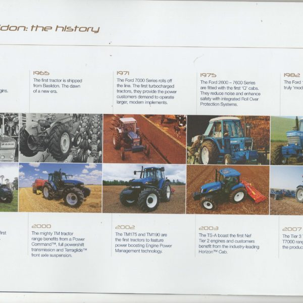New Holland Golden Jubilee Tractor- Basildon 50 Years  Sales Brochure