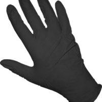Black Heavy Duty Nitrile Gloves - Size Large (Box of 100)