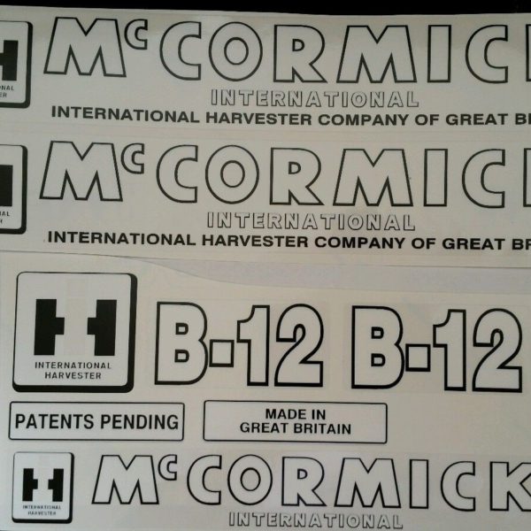 McCormick International B1-12 Plough Decal Set